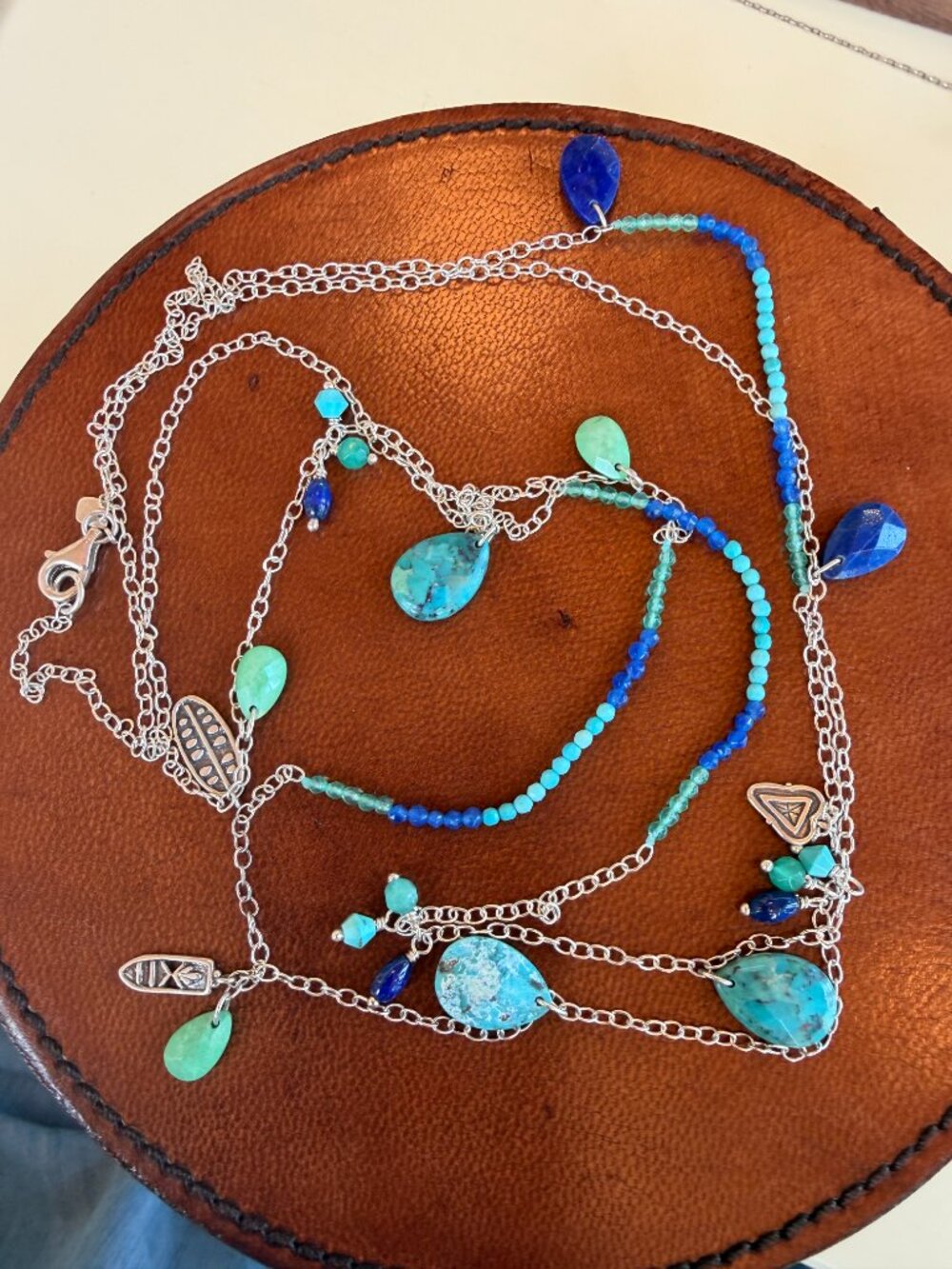 Silpada Earth & Sky Necklace N2855 Retired Sterling Silver Lapis Turquoise